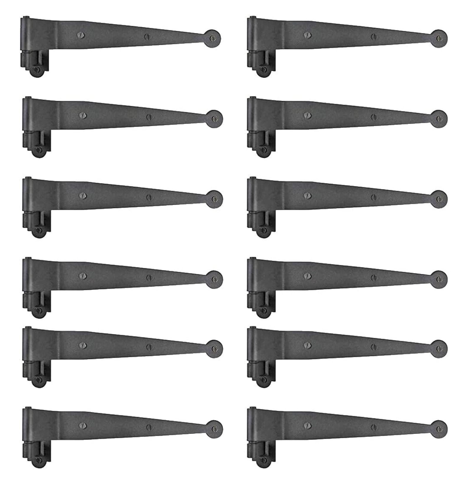 LoWyiL Offset Lift Off Pintle Strap Hinge 11 3/4 in. Black Wrought Iron ...