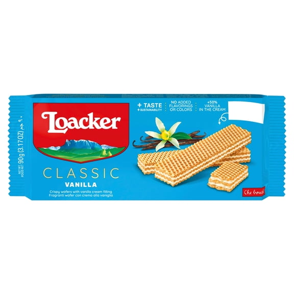Loacker Classic Vanilla Wafers 90G, Imported from Britain