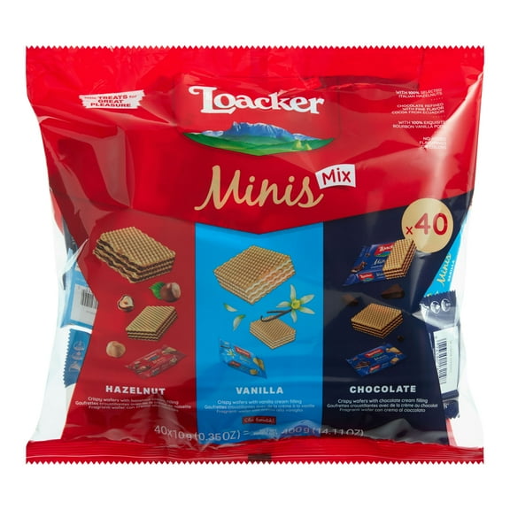 Loacker Minis Assorted Wafer Bites 40 Piece 14.11 oz.