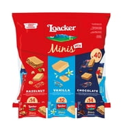 Loacker Minis Wafer Variety Pack, Premium Assorted wafer Cookies, 14.11 oz, 40-Pack