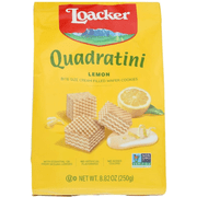Loacker Quadratini Bite Size Wafer Cookies Lemon, 8.82 OZ