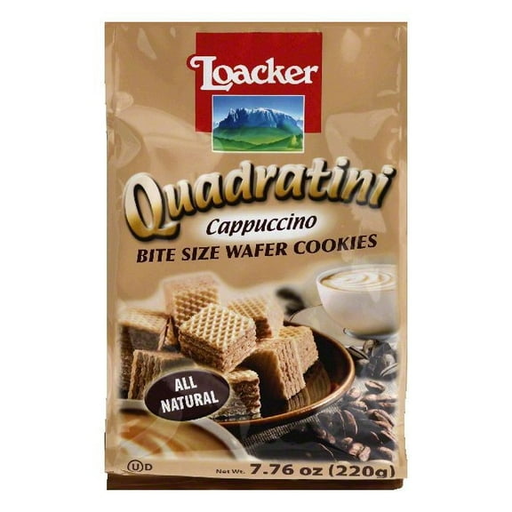 Loacker Quadratini Cappuccino Wafer Cookies, 7.76 oz, 1-Pack