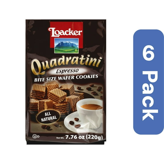 Loacker Quadratini Espresso Wafers 7.76 oz (Pack Of 6)