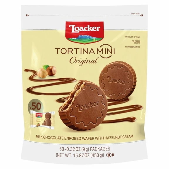 Loacker Tortina Original Minis, 0.32 Ounce (Pack of 50)