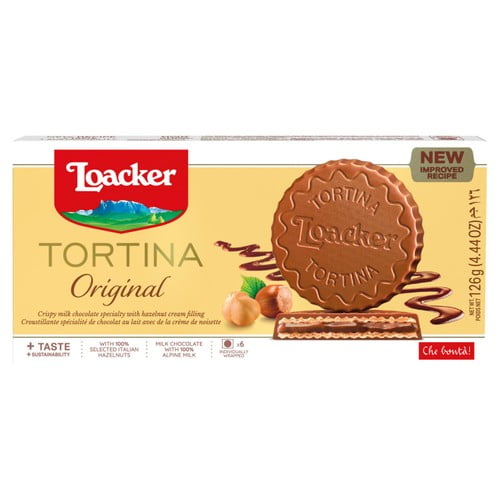 Loacker Tortina OriginalHazelnut Wafer 125g, British Import (Pack of 2)