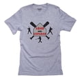 thumbnail image 1 of Load & Explode - Baseball Diamond Bats & Players Men's Grey T-Shirt, 1 of 2