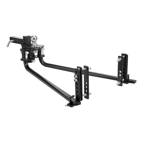 Load Leveling Trailer Hitch Kit: 8000 lbs Towing Capacity, 800 lbs Tongue Weight, with Sway Control, Includes 2" Shank and 2-5/16" Ball