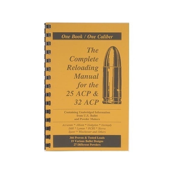 Loadbooks USA 25 and 32 ACP Reloading Manual