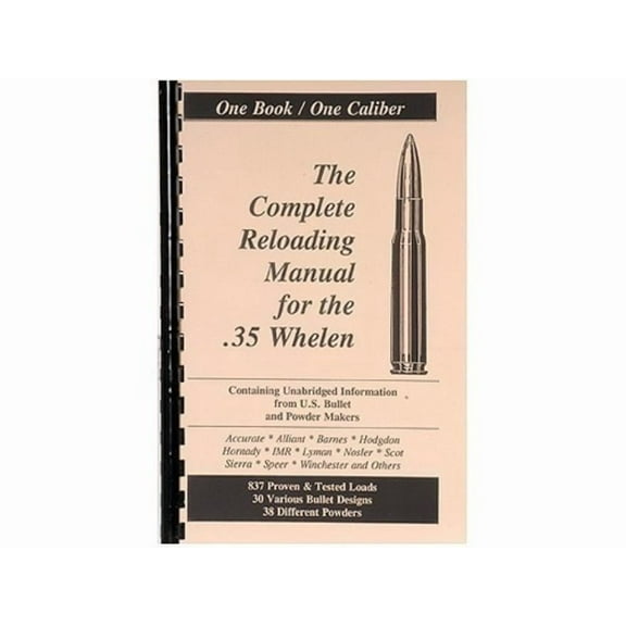 Loadbooks USA 35 Whelen Reloading Manual
