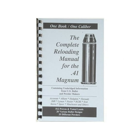 Loadbooks USA 41 Remington Magnum Reloading Manual