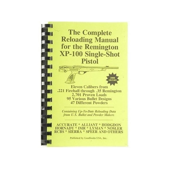 Loadbooks USA Remington XP-100 Reloading Manual