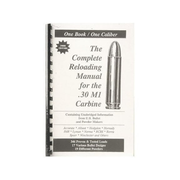 Loadbooks USA 30 Carbine Reloading Manual