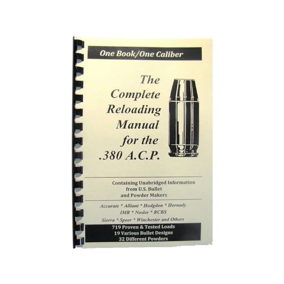 Loadbooks USA 380 ACP Reloading Manual