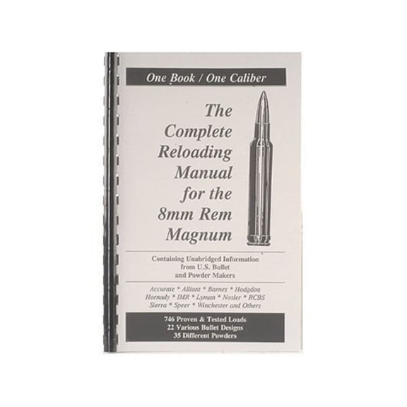 Loadbooks USA 8mm Remington Magnum Reloading Manual