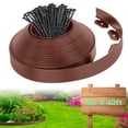 thumbnail image 1 of Loaddvni Garden Landscape Edging Kit, 40-Foot Long, 4-Inch Tall with 80 Anchoring Spikes, No Dig Lawn Border Design for Garden Flower Beds Lawn Yard Paver Pathway (Brown), 1 of 7