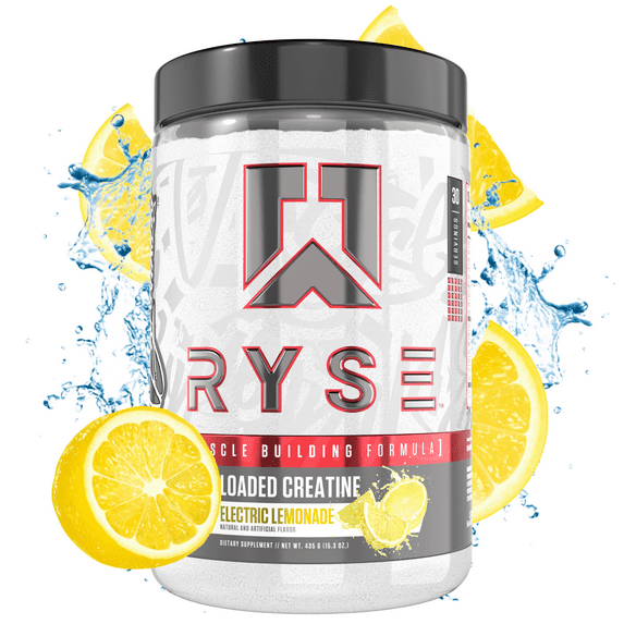 RYSE Creatine Powder for Men & Women - Electric Lemonade - 30 Servings