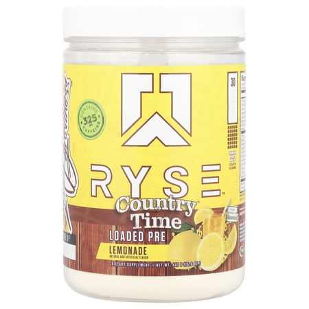 RYSE Loaded Daily Pre Workout Powder - Country Time Lemonade - 30 Servings