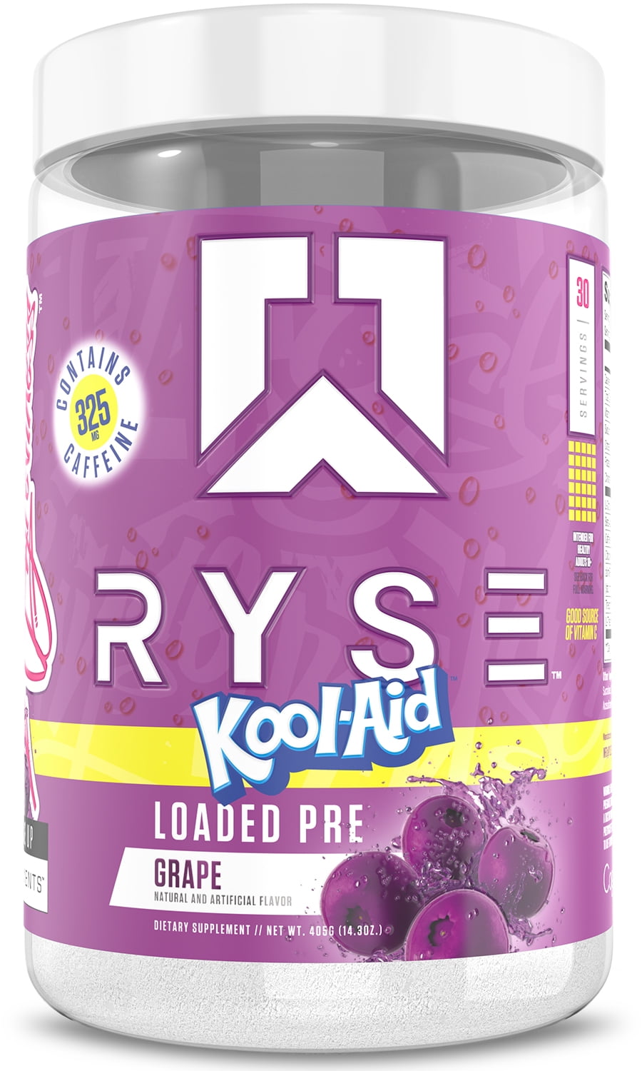 Walmart discounts of RYSE Loaded Daily Pre Workout Powder - Kool-Aid Grape - 30 Servings