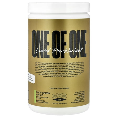 One of One Sour Green Apple Loaded Pre-Workout 18.88 oz