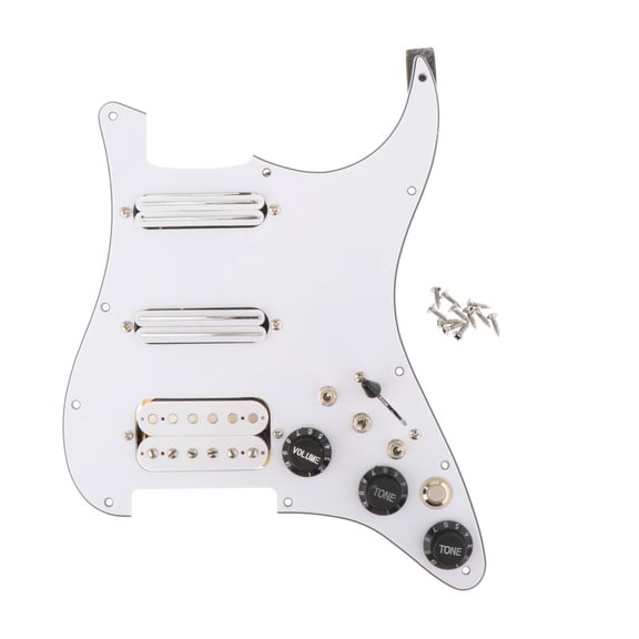 Loaded Prewired Pickguard SSH Pickups Guitar Spare Part for Electric Guitars White