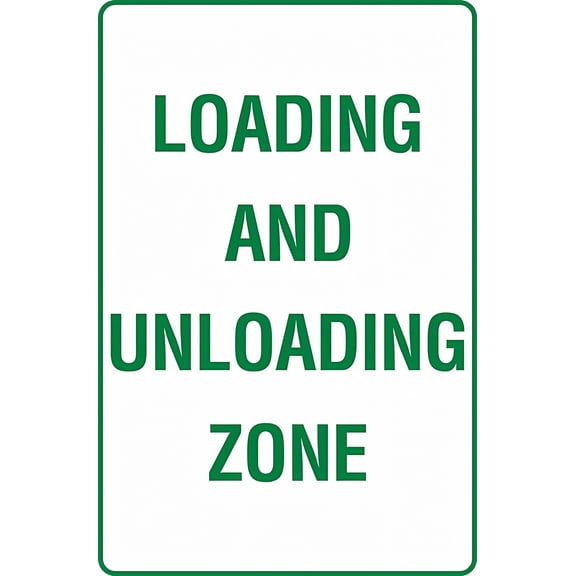 Loading And Unloading Zone Metal Tin Sign - 8"x12", Industrial/Commercial Decor for Warehouses, Business Entrances
