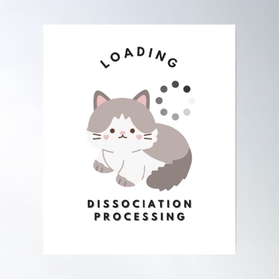 Loading - Dissociation Processing Poster Wall Art, Modern Wall Decor, 24x36 UNFRAMED