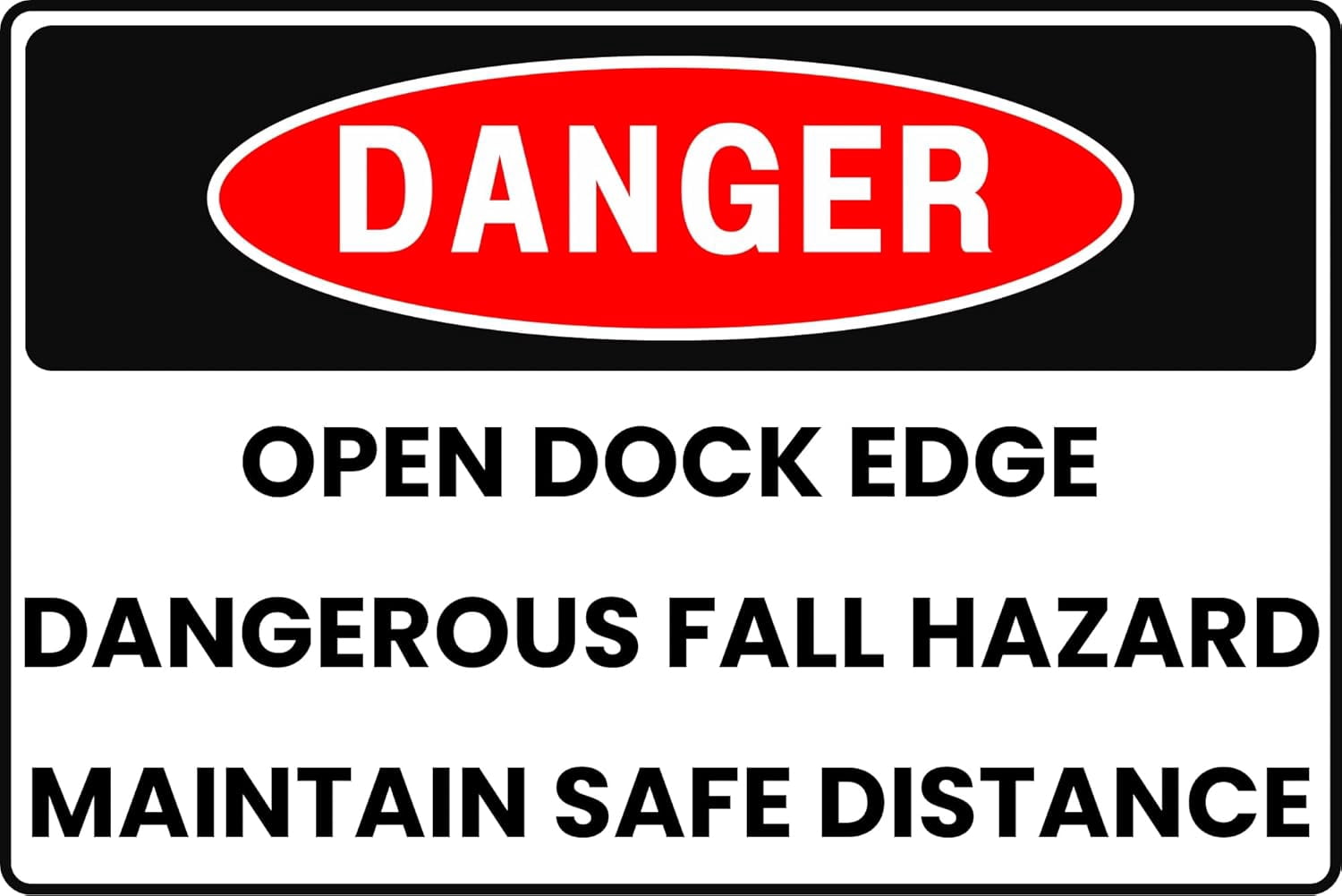 Warning Loading Sign Loading Dock Edge Fall Hazard Warning Safety Sign, 8 x 12 Inch Rust ...