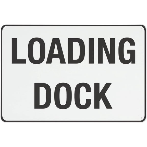 Loading Dock Warning Security Outdoor Sign - 8"x12", Reflective, Weatherproof - Warehouse, Store, Factory, Distribution Center