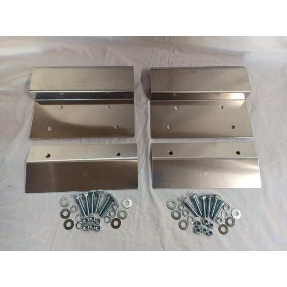 Loading Ramp Kit Tops & Bottoms Heavy-Duty DIY Aluminum Plates Fits 2 x 12 Lumber with Hardware Included