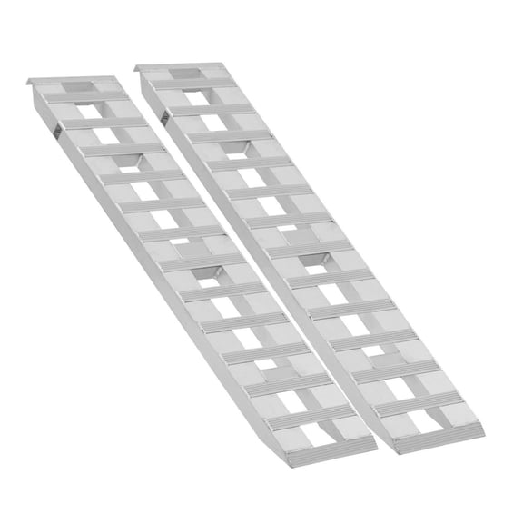 Loading Ramps 2 Pcs 72x15 Inch Aluminum Trailer Ramps 6000 Lbs Capacity with Anti-Slip Plates for ATV, Motorcycle, Lawn Mower