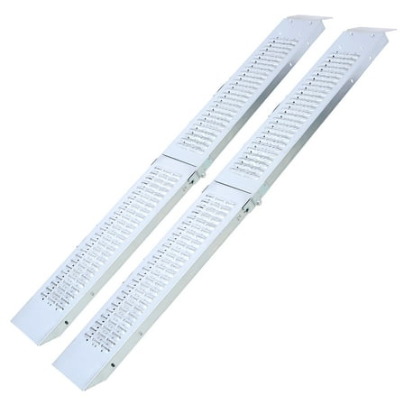 LuckyNote 71” Heavy Duty Folding Ramps, 2 Pack 950 lbs Capacity for Motorcycle, Lawn Mower, ATV Loading