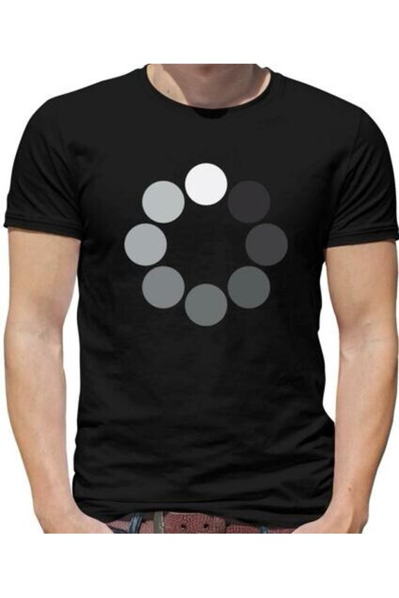 Loading Screen Tube Circles Mens T-Shirt - Computer - Tech - Geek - Nerd - Gift
