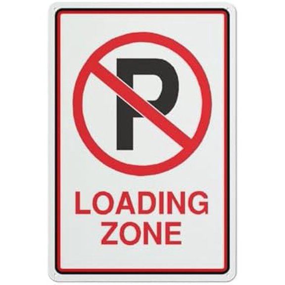 Loading Zone Aluminum Metal Warning Sign Uvresistance Waterproof Easy To Install For House And Business 12""X8"", Matel6