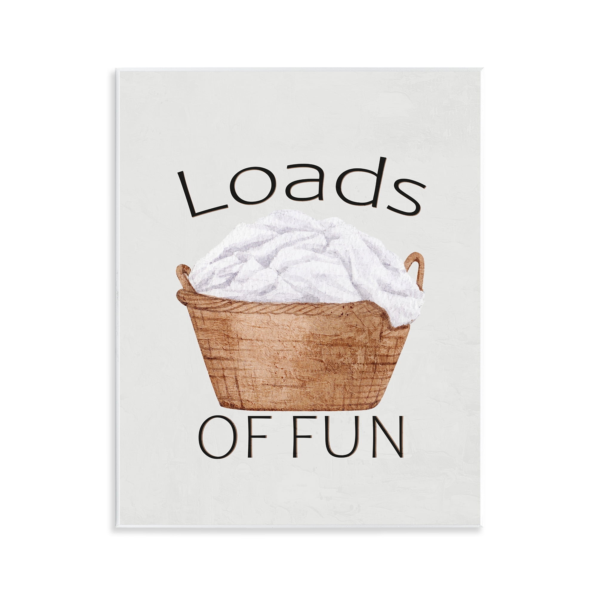 Loads Of Fun Laundry Basket Wall Plaque Art, design by Kim Allen