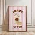 Fun Unique Patterns Loads Of Fun Laundry Rules Poster, Pink Girly Stripe Line Pattern ...