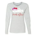 thumbnail image 1 of Loads of Love Valentine's Day Women's Long Sleeve Shirt-Ash-Medium, 1 of 4