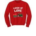 thumbnail image 1 of Loads of Love Valentine's Gift Tractor Loving Toddler/Kids Sweatshirts 5/6 Red, 1 of 5