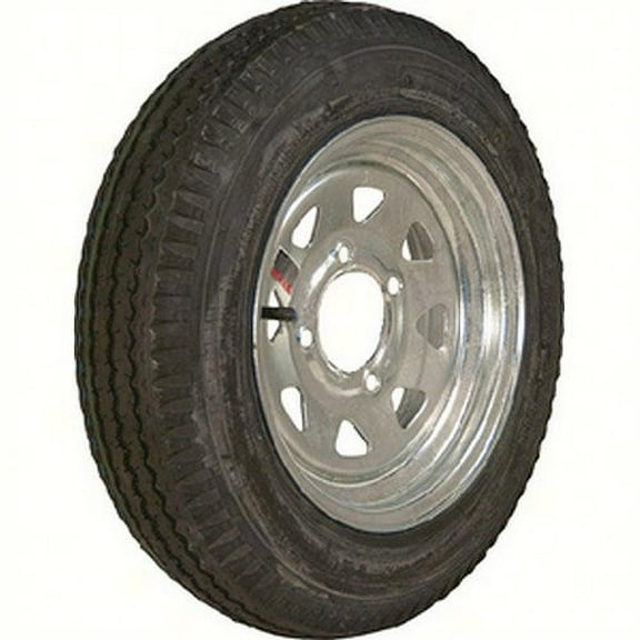 Loadstar 31202 12" ST145/R-12 KR25 Radial Tire & Galvanized Spoke Wheel (Rim) Assembly with 1220 lb. Max Load Max Load