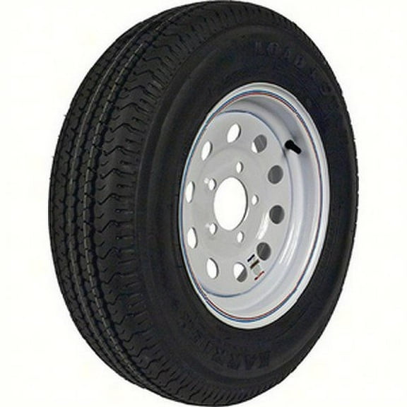 Loadstar 32147 14" ST205/75R-14 KR03 Radial Tire & White with Stripe Modular Wheel (Rim) Assembly with 1760 lb. Max Load Max Load