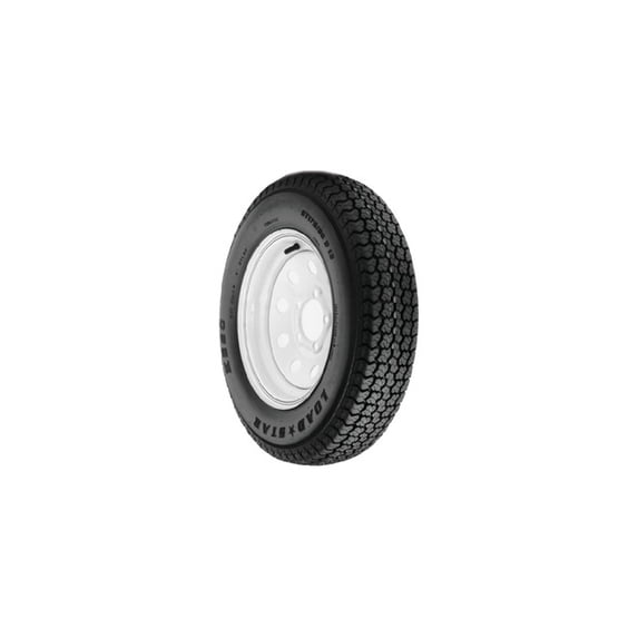 Loadstar Bias Tire and Wheel Rim Assembly K353 480-12 4 Hole 6 Ply White With S