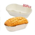 thumbnail image 1 of Loaf Bread Baking Liners, Disposable Paper Loaf Bread Pan Liners, Loaf Bread Tin Liners, 80 Pieces（White）Great for Christmas, 1 of 8