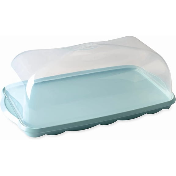 Loaf Cake Keeper, Blue,12.8"L x 7.3"W x 4.6"H