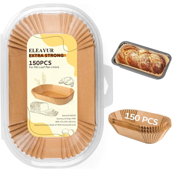 Loaf Pan Liners, 150PCS Bread Pan Liners 9x5 Inch, Non-Stick Loaf Pan Parchment Liners for Baking Bread, Pre Formed Parchment Paper Liner for Baking Toast, Cakes, Banana Breads, Sourdough Bread