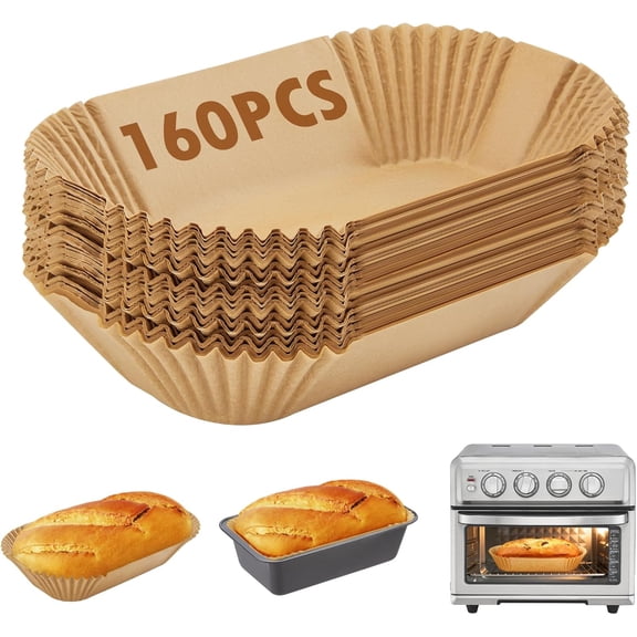 Loaf Pan Liners,160Pcs  Paper Liners for Baking Bread 9x5 Inch,Non-Stick  Bread Liners, Disposable Pan Liners for Baking,9.5x5 Bread Pan Liners