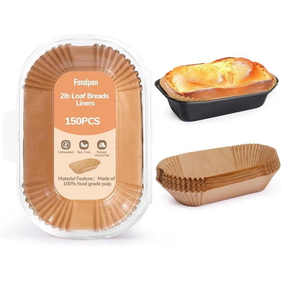 Loaf Pan Liners,2lb Loaf Pan Liners for Baking Bread 9x5, Loaf Pans Parchment Liners,150pcs Non-Stick Parchment Paper for Loaf Pans,Loaf Liners for Baking,Inner Dimensions are 7.5 x 3.5 inches