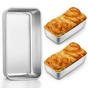 Loaf Pan Set of 3, VeSteel 9x5 Inch Bread Pans, Stainless Steel Loaf Toast Baking Pans For Bread Meatloaf Lasagna Cake, Healthy & Non Toxic,Deep Side & Smooth Roll, Oven & Dishwasher Safe