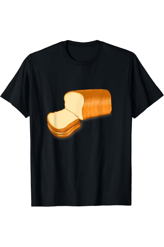 Loaf of Sliced Bread T-ShirtMen and women, Black T-shirt, size: Extra large S-4XL