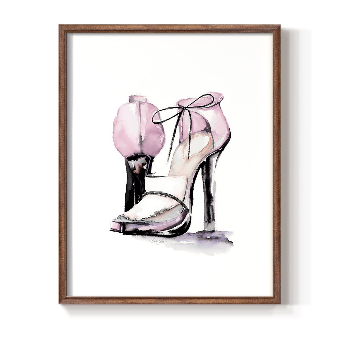 Loafer Heel in Brown Solid Wood 8 x 10 Framed Print