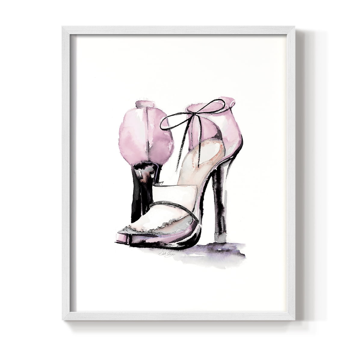 Loafer Heel in White Solid Wood 8 x 10 Framed Print