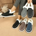 thumbnail image 1 of Loafer Slippers for Women Flat Heel Closed Toe Slip-on House Slides Women's Casual Indoor Outdoor Winter Warm Outerwear Plus Velvet Home Flat Slippers, 1 of 10